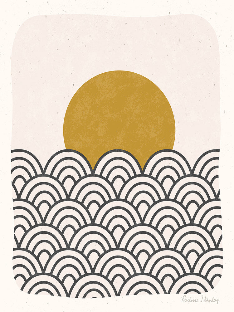 Sun + Waves Ochre Black