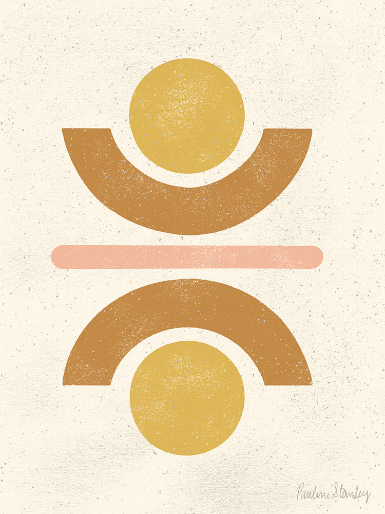 Totem Shapes Ochre Terracotta