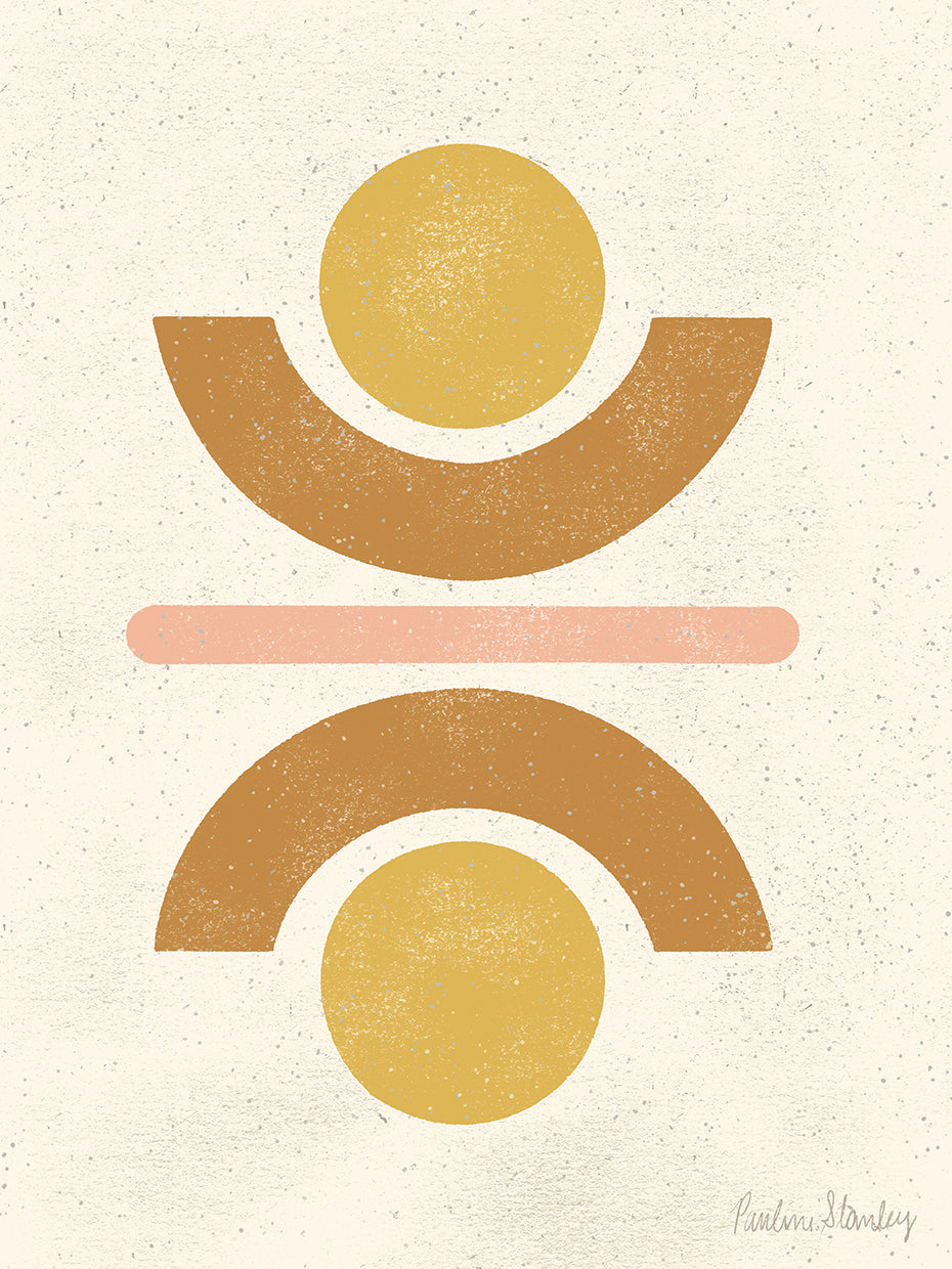 Totem Shapes Ochre Terracotta