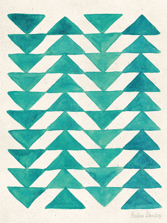 Triangle Quilt Pattern Turquoise