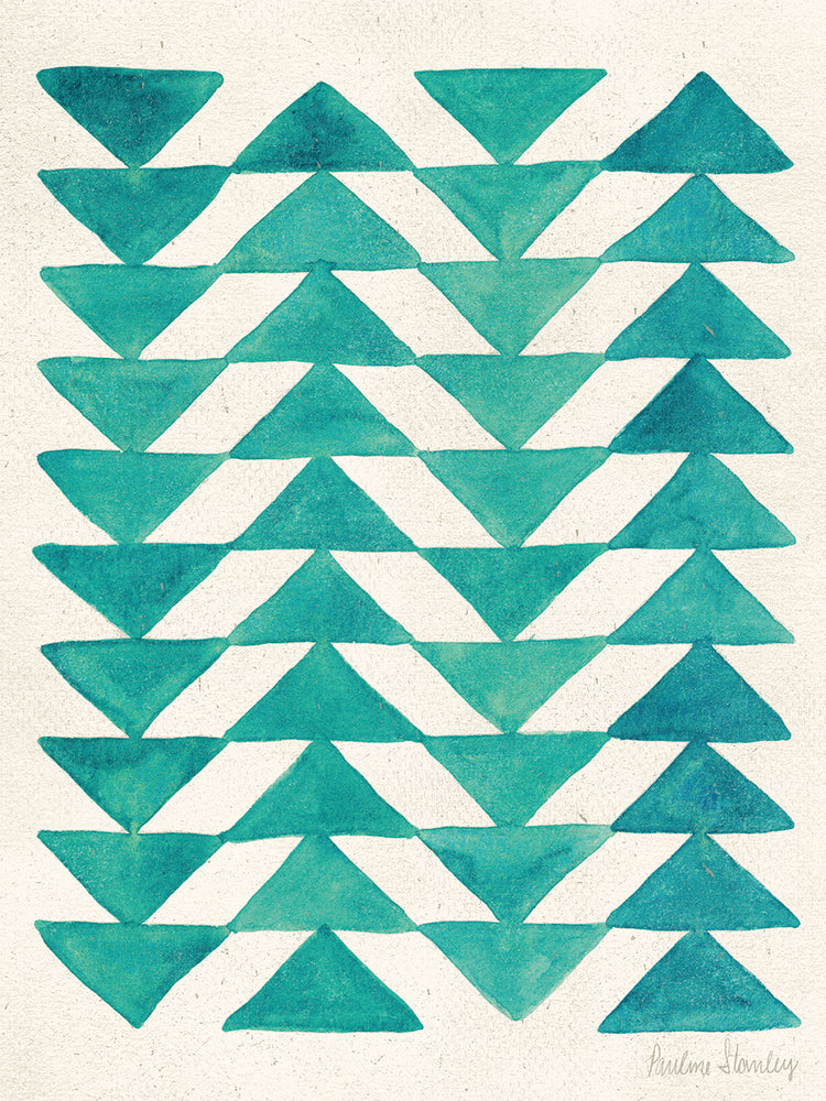 Triangle Quilt Pattern Turquoise