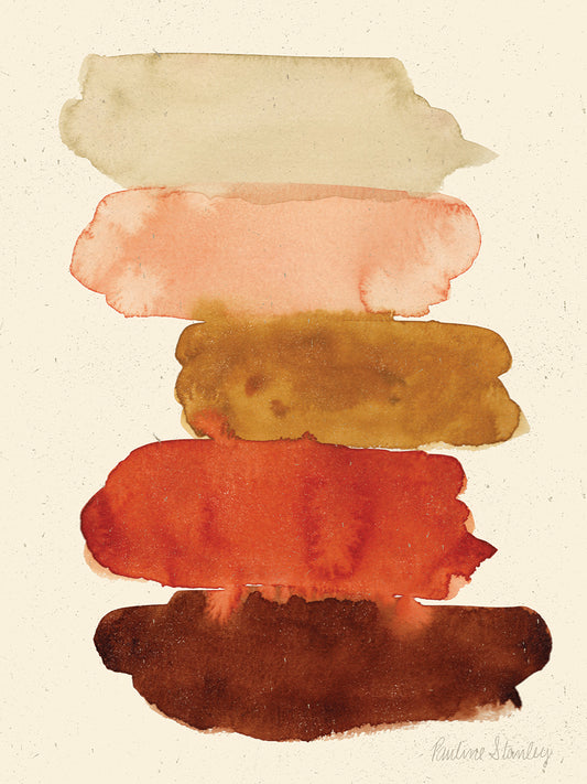 Watercolor Swatch Rust Brown Canvas Print