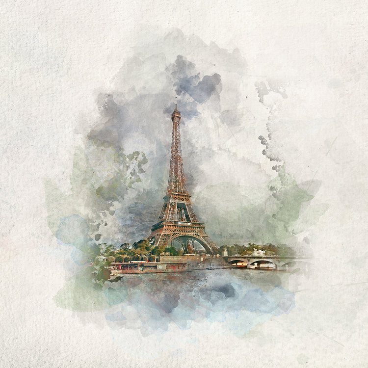 Eiffel Tower Watercolor