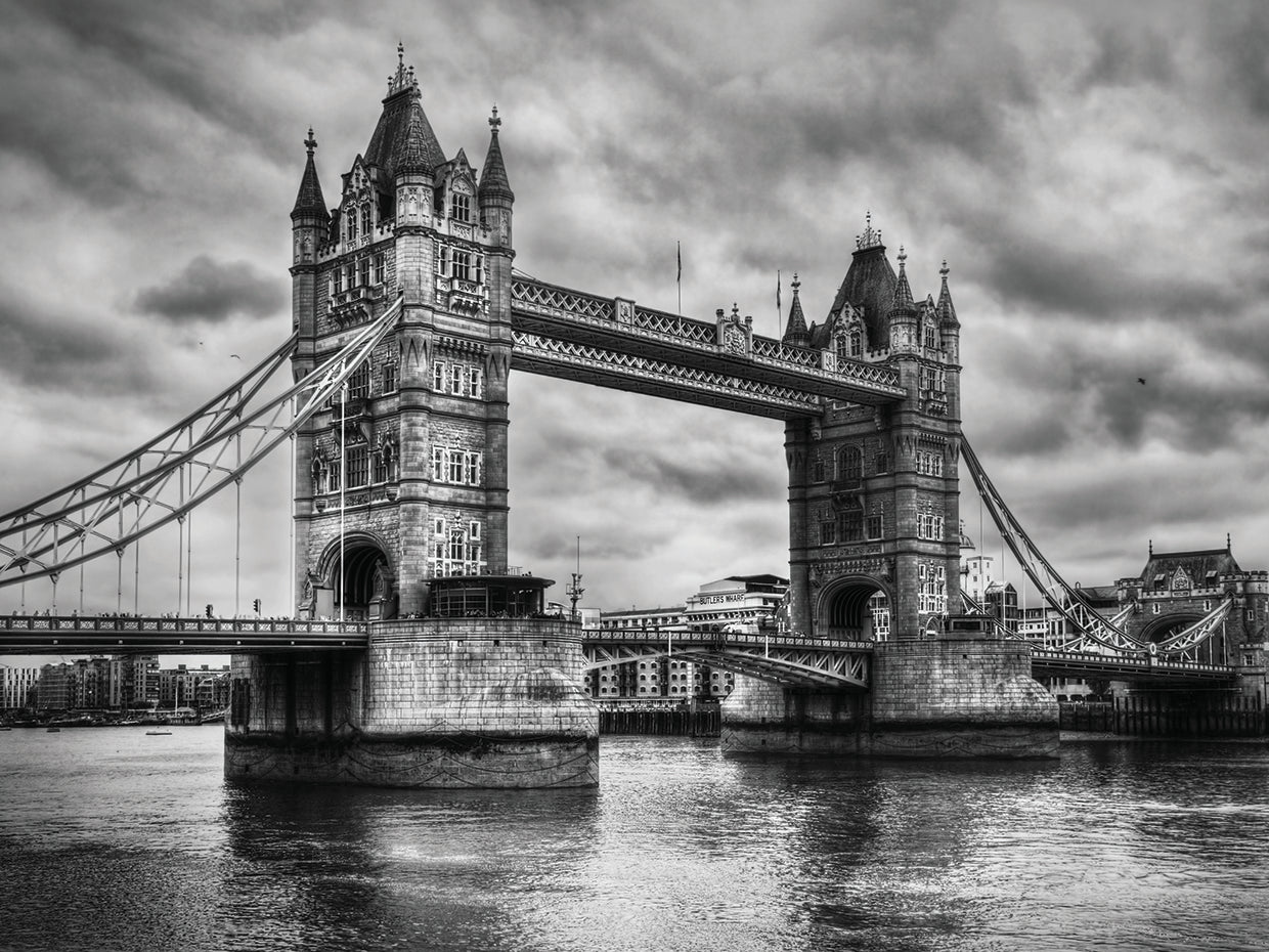 Puente blanco y negro Lienzo
