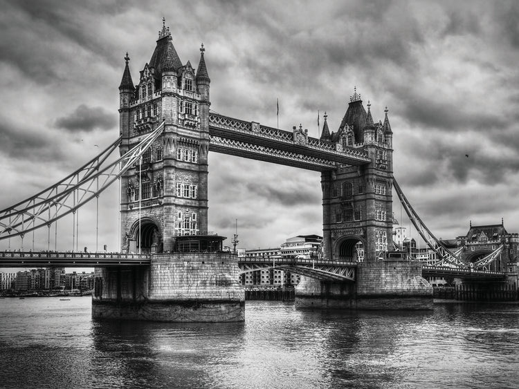 Puente blanco y negro Lienzo