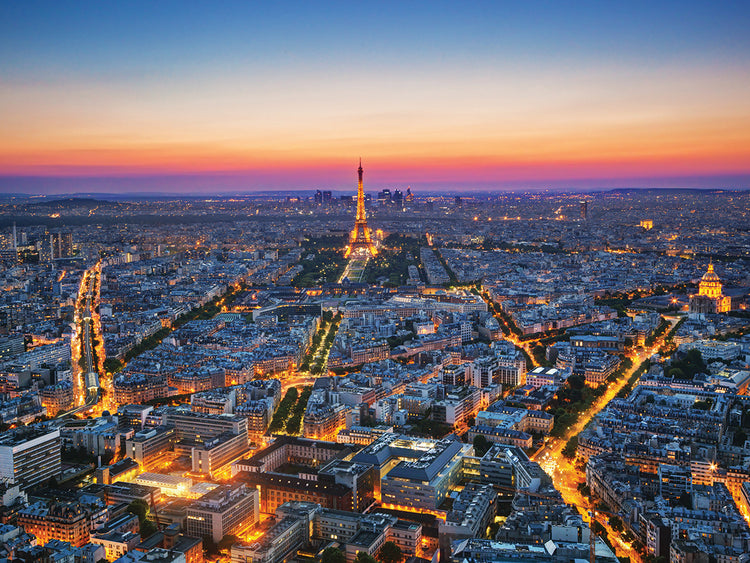 Torre Eiffel de noche Lienzo