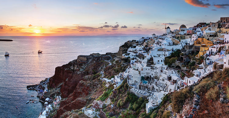 Acantilados de Santorini Lienzo