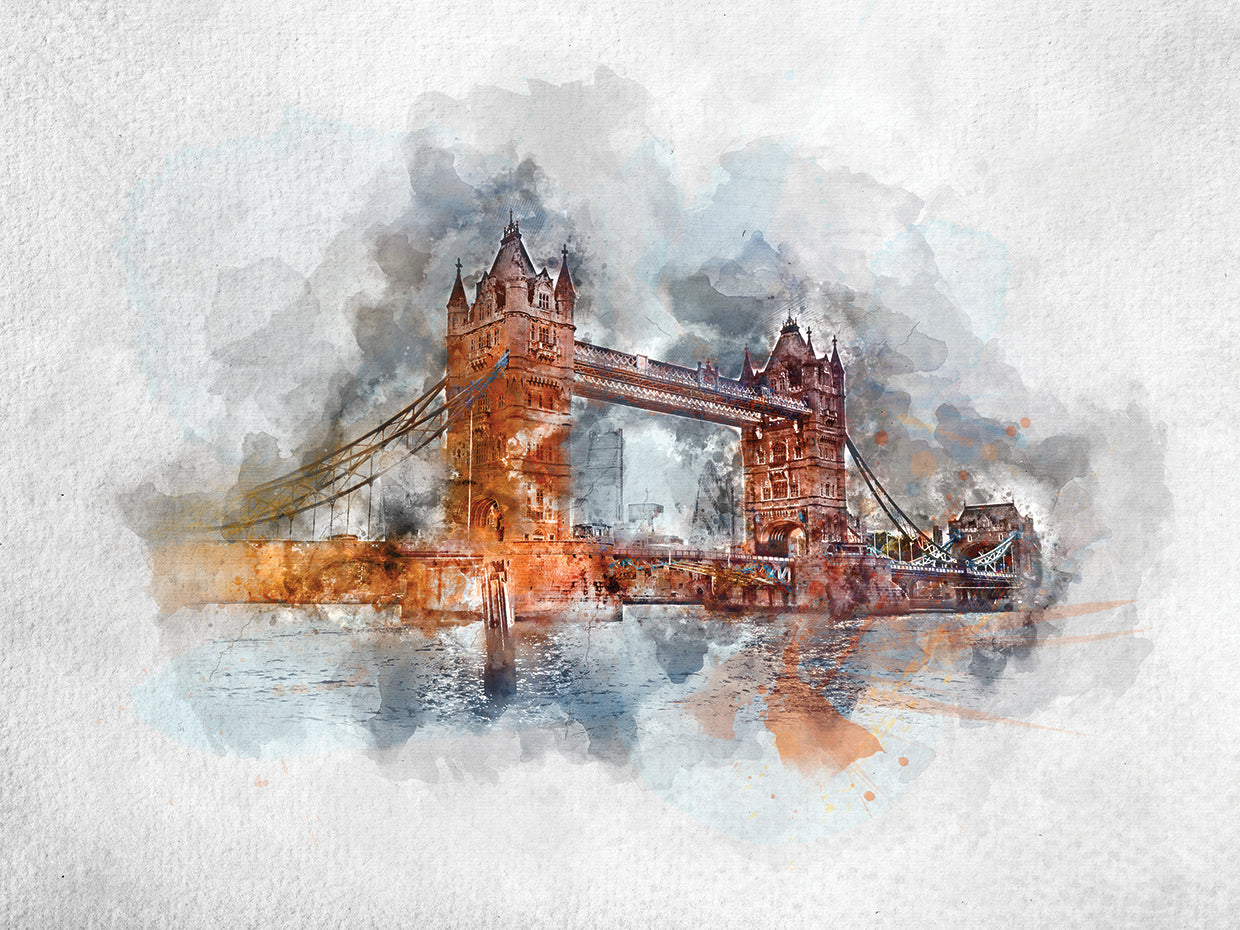 Londres Acuarela 4 Lienzo