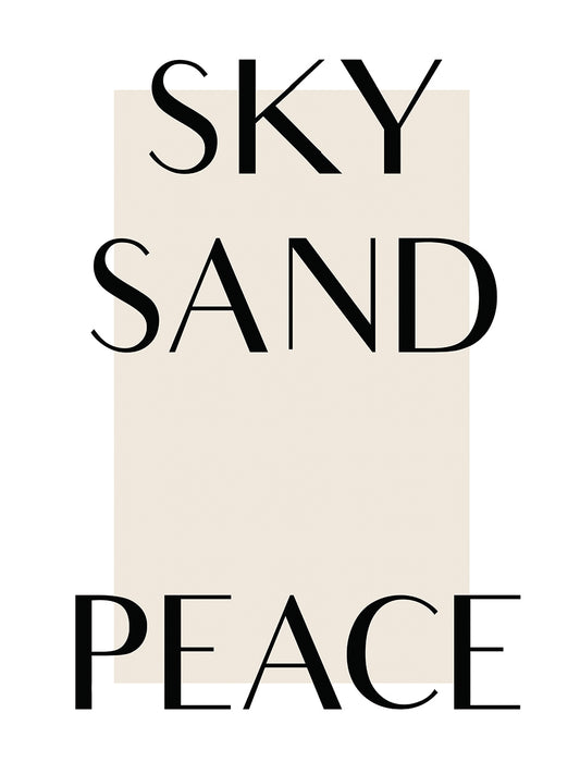 Sky Sand Peace Canvas Print