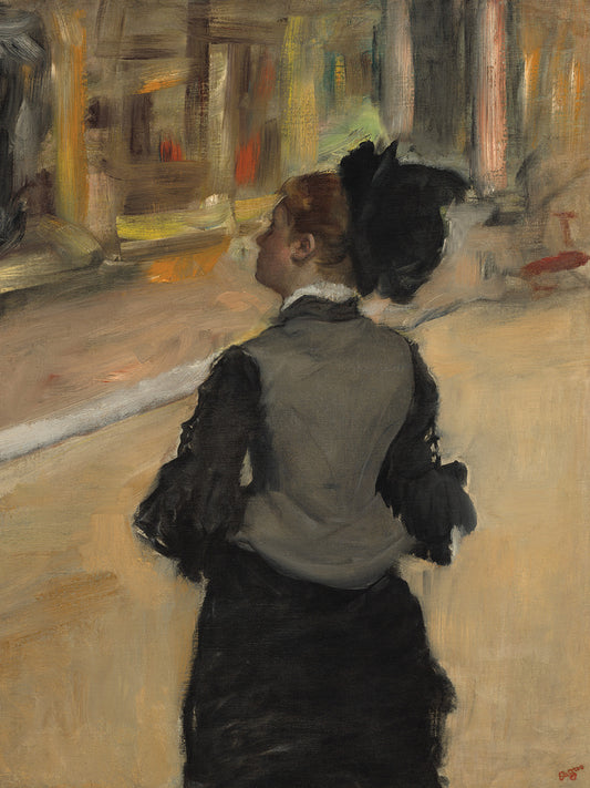 Woman Viewed from Behind (Visit to a Museum), c. 1879-1885 Canvas Print