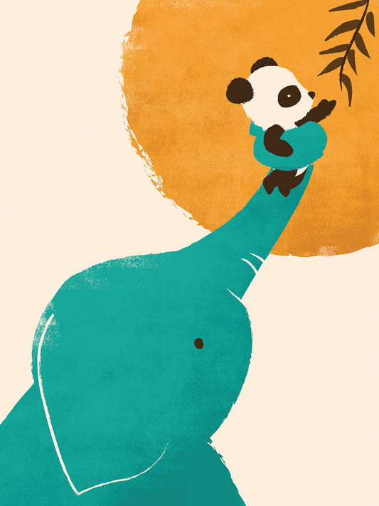 Panda’s Little Helper Canvas Print