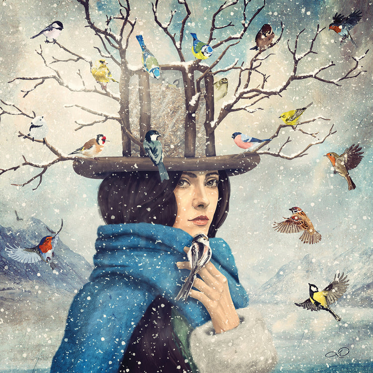 The Lady With The Bird Feeder Hat