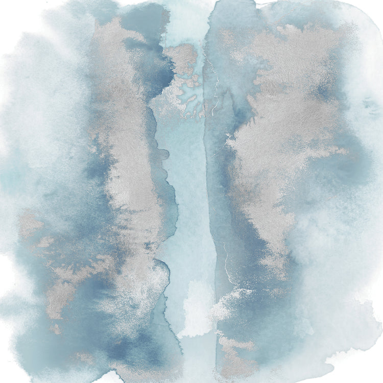 Soft Blue Mist With Silver I