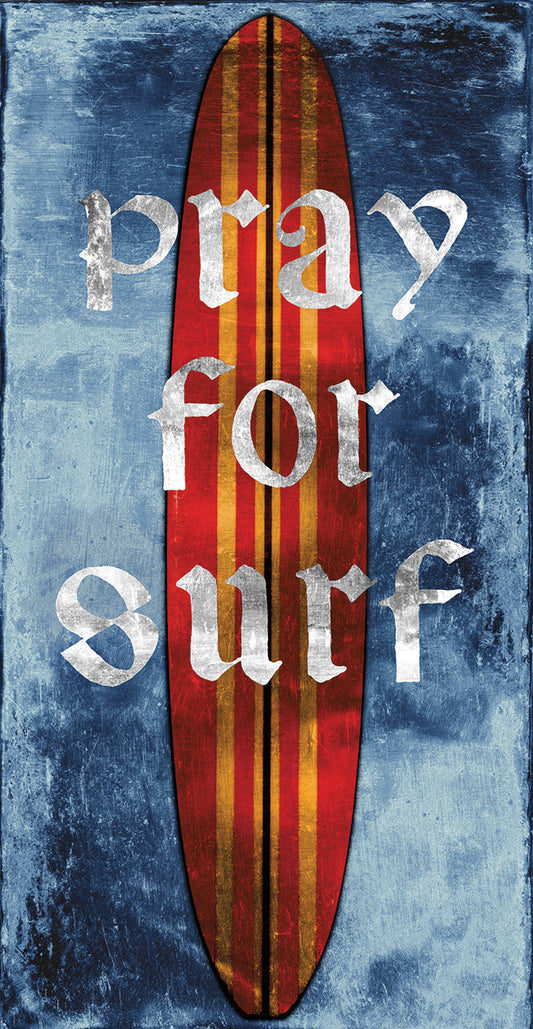 Pray For Surf, Surf Board Canvas Print