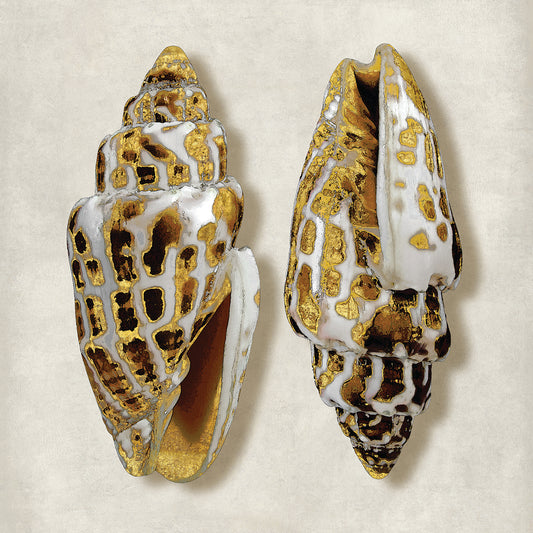 Golden Ocean Gems on Ivory I Canvas Print