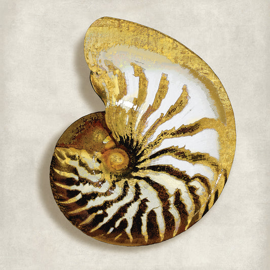 Golden Ocean Gems on Ivory II Canvas Print