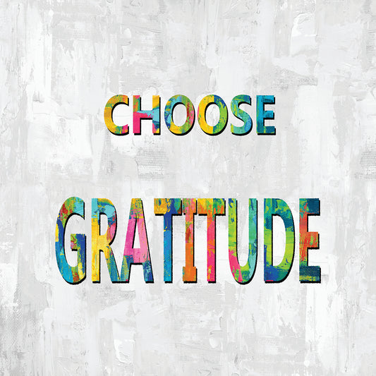 Choose Gratitude in Color Canvas Print
