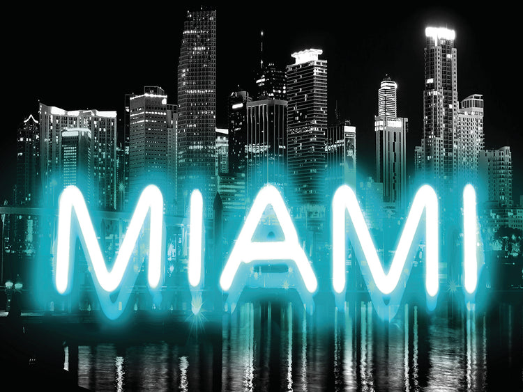 Neón miami ab Lienzo