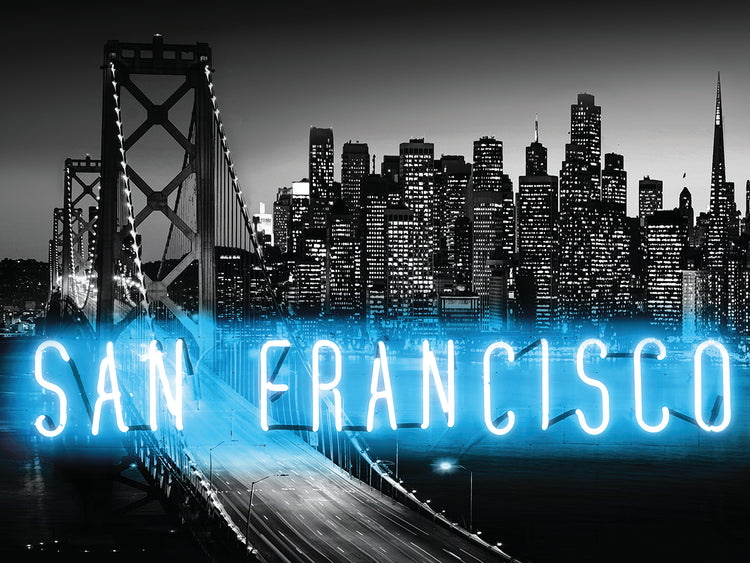 Neón San Francisco AB Lienzo