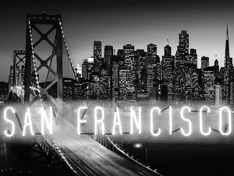 Neon San Francisco WB Lienzo