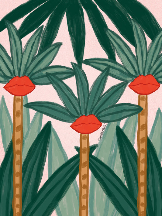 Lip Palm Jungle Canvas Print
