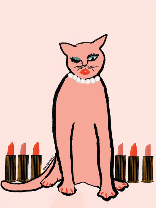 Cats & Lipstick Canvas Print