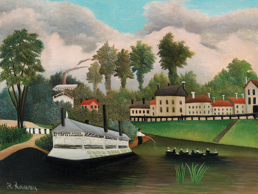 The Laundry Boat of Pont de Charenton (Le Bateau-lavoir du Pont de Charenton) (ca. 1895)