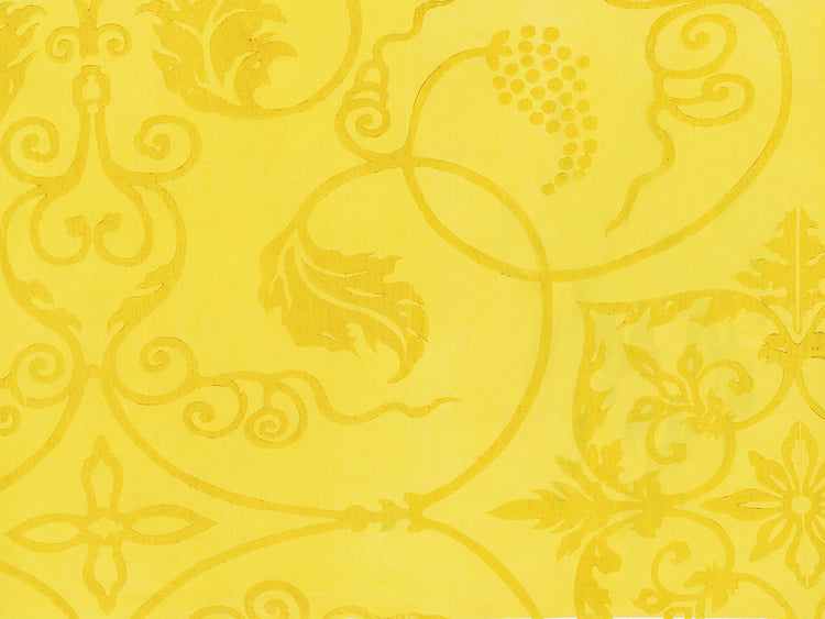 Japanese vintage original woodblock print -yellow