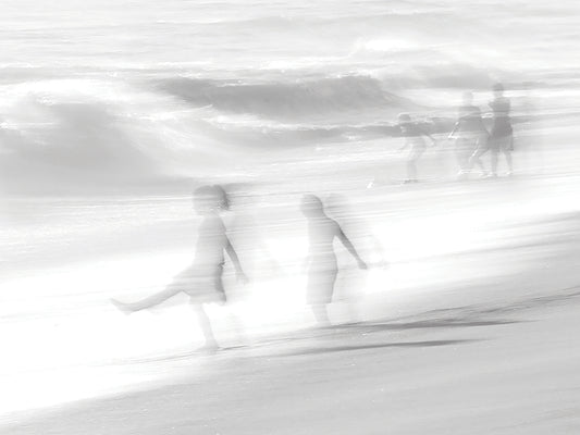 The Windy Grey Beach Canvas Print