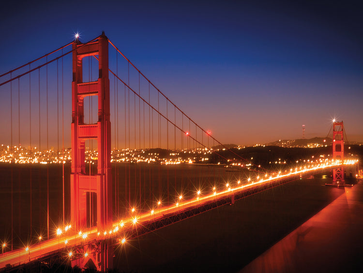 Evening Cityscape of Golden Gate Bridge