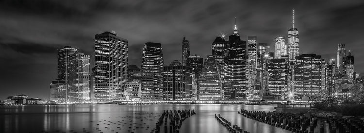 NYC Monochrome Night Impressions - Panorama