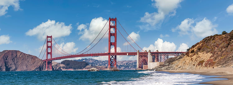 GOLDEN GATE BRIDGE Baker Beach Panoramic View