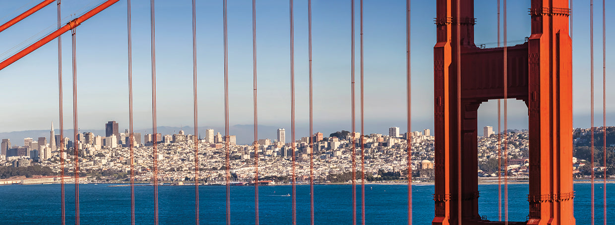 Golden Gate Bridge – Panoramic View Wall Art by Melanie Viola