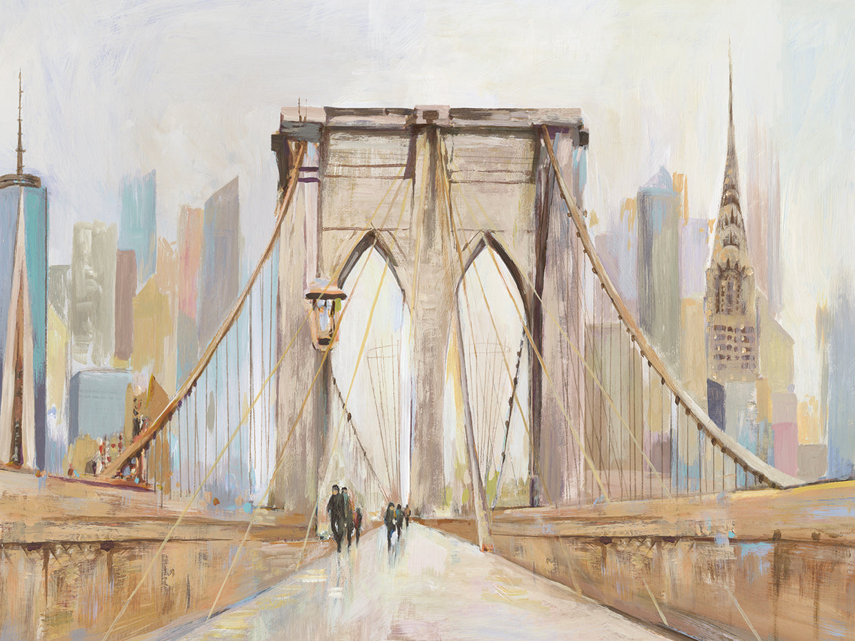 Pasarela del puente de Brooklyn Lienzo