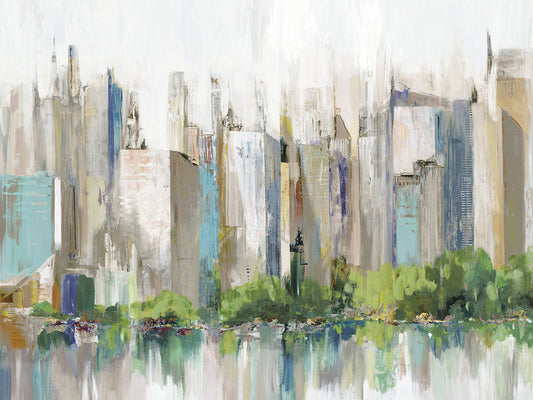 City Lake Relections Canvas Print