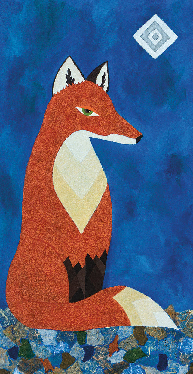 Fox Under Diamond Moon