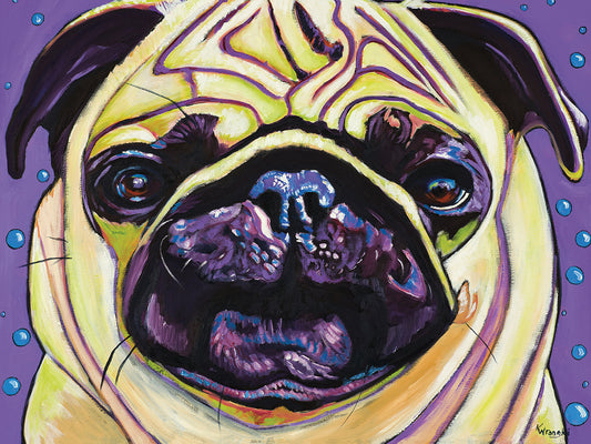 Purple Pug Canvas Print