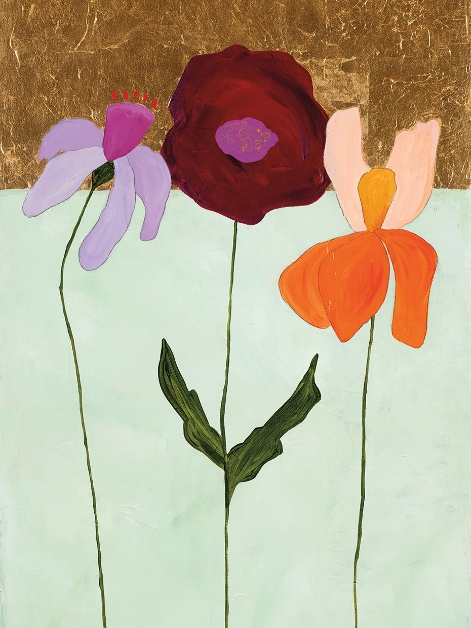 Tres flores Lienzo