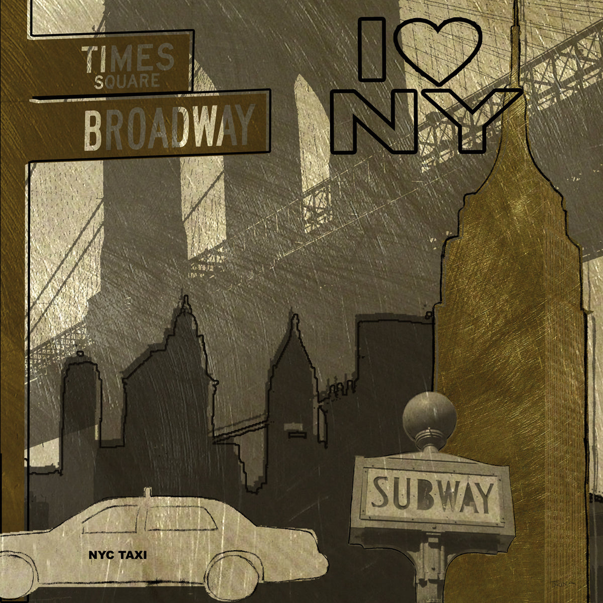 I Love NY in Gray