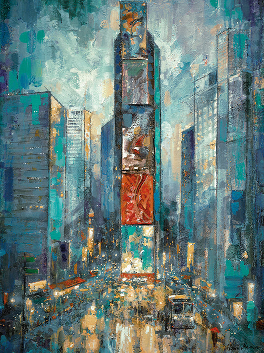 City Lights Blue Canvas Print