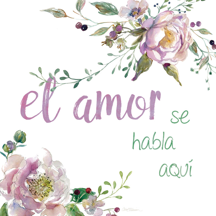 Amor Habla Aqui Lienzo