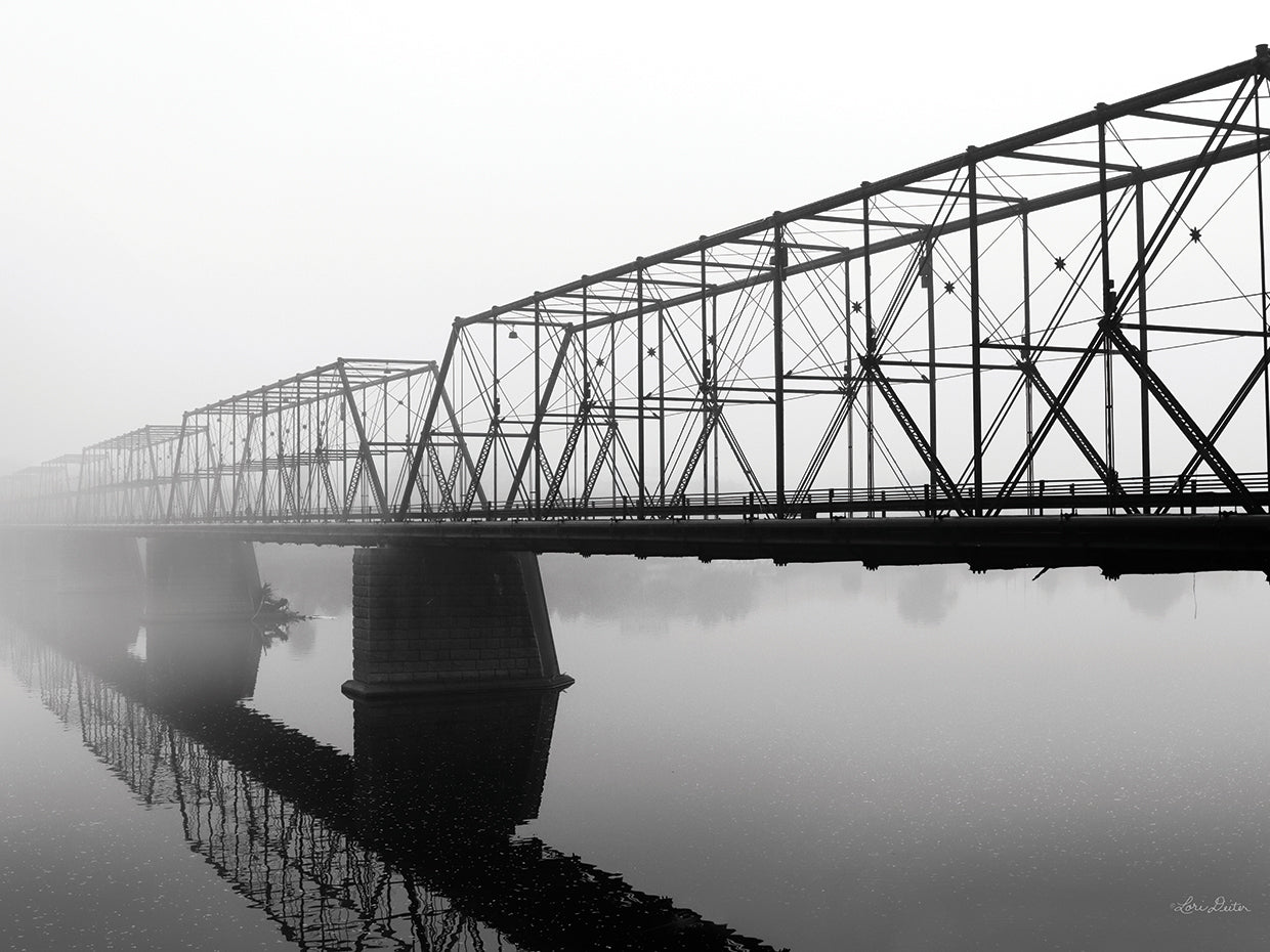 Puente de la mañana brumosa Lienzo
