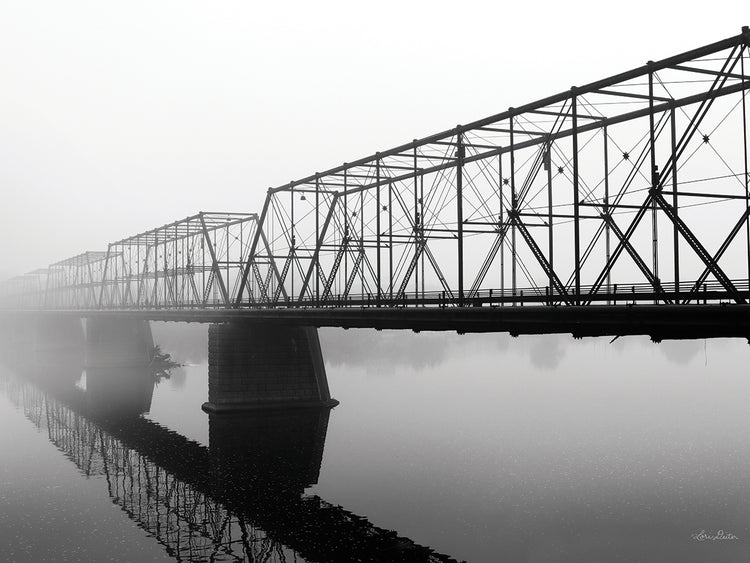 Puente de la mañana brumosa Lienzo
