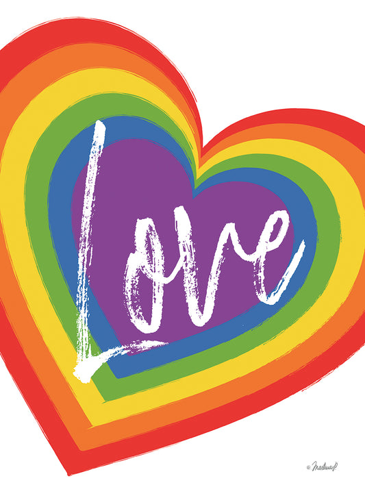 Rainbow Love Heart Canvas Print