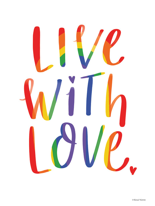 Live with Love Rainbow Canvas Print