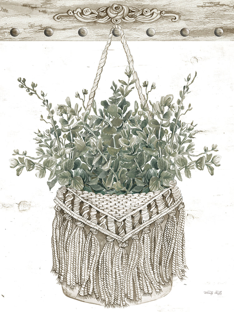 Macrame Purse with Greenery I