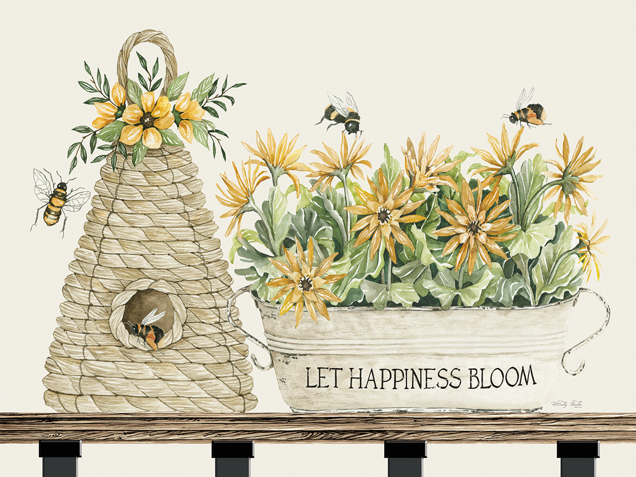 Let Happiness Bloom Bee Hive