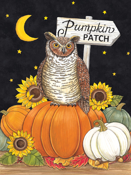 Pumpkin Patch Owl Canvas Print