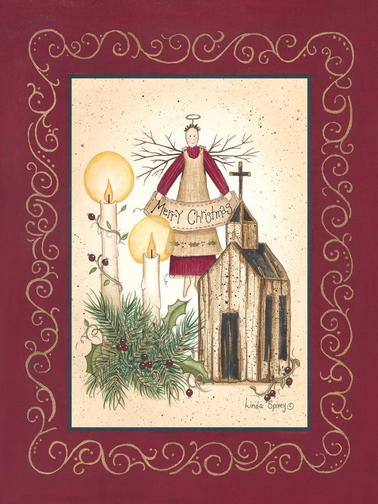 Merry Christmas Angel Canvas Print