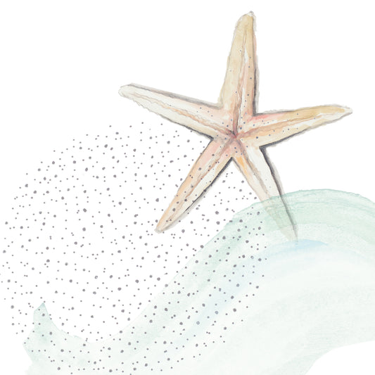 Turquoise Ocean Treasure Star Canvas Print